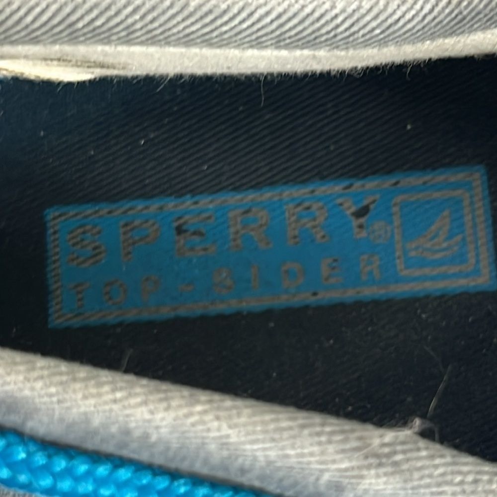Sperry Top Sider Canvas Boat Shoes Mens Size 8M Grey Blue - Picture 7 of 9